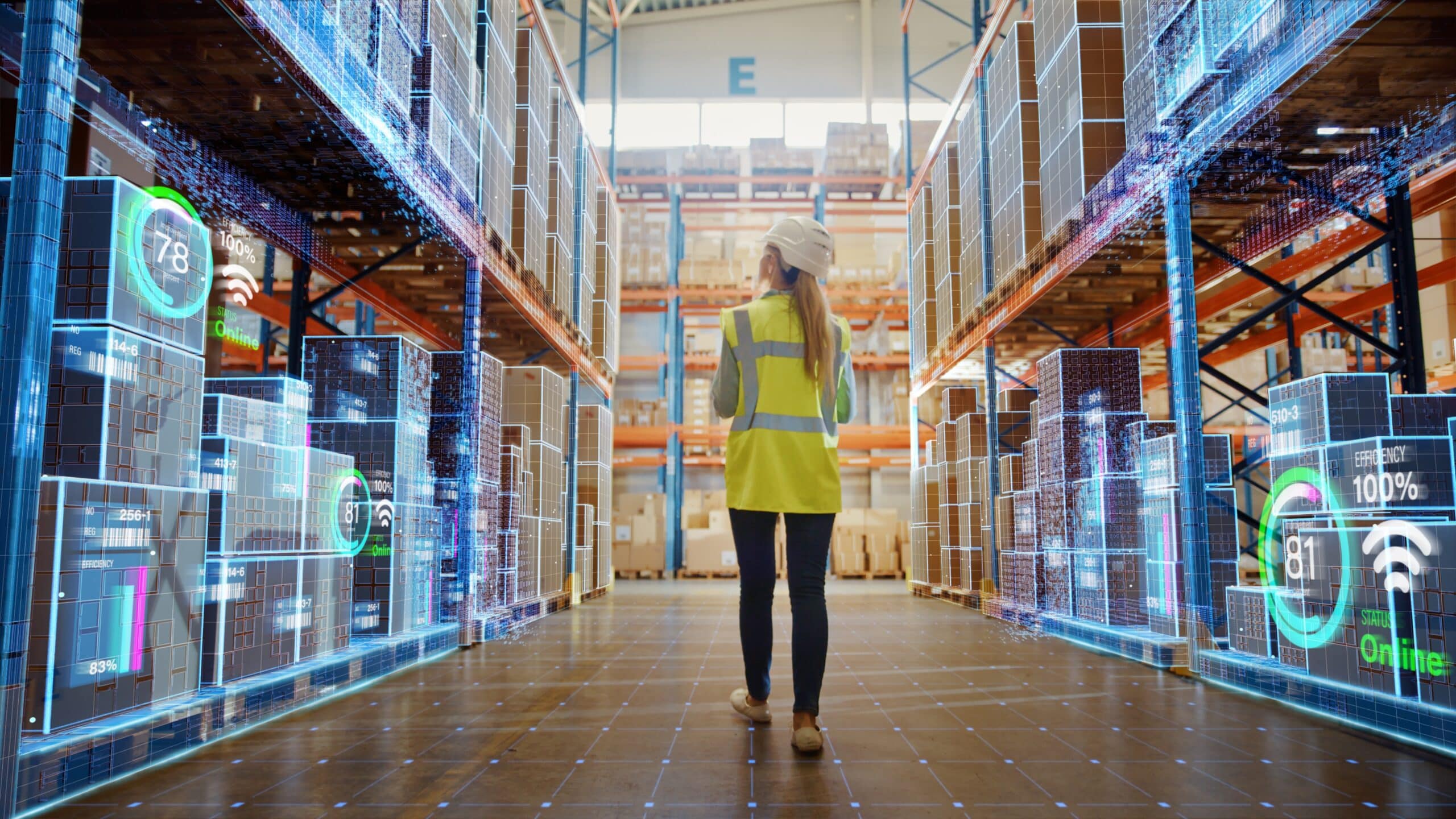 A visual representation of a warehouse network.