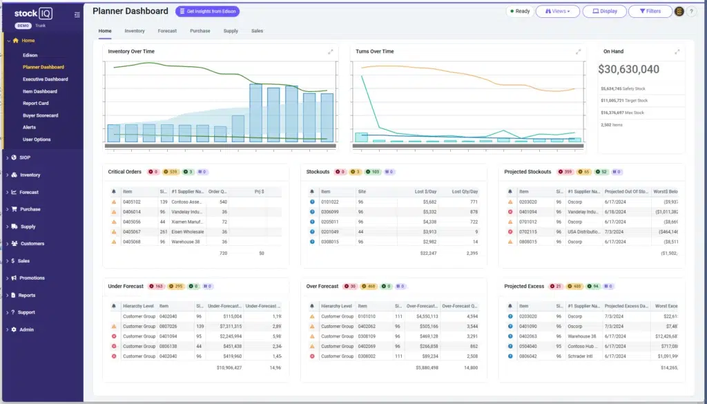 A StockIQ product screenshot.
